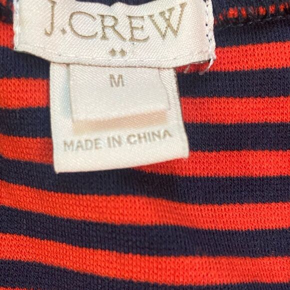J. Crew Factory Red and Blue Striped Ruffle Hem Tank Top - Picture 6 of 8